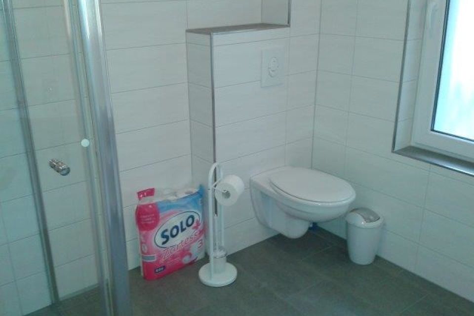 erienwohnung Grimnitzsee Bad und Dusche, Foto: Grita Kiewitt, Lizenz: Grita Kiewitt